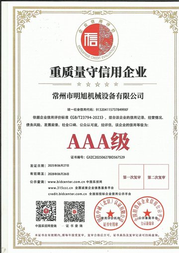 重质量守信用企业
